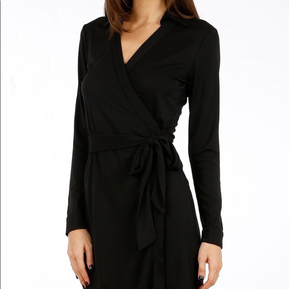 ANGL Little Black Wrap Dress